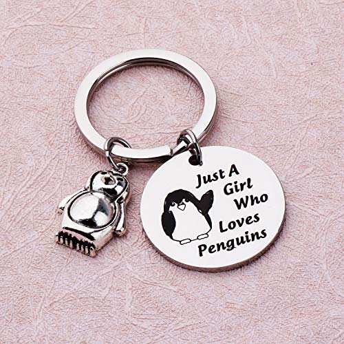 LQRI Penguin Keychain Penguin Lover Gift Just a Girl Who Loves Penguin Keychain4