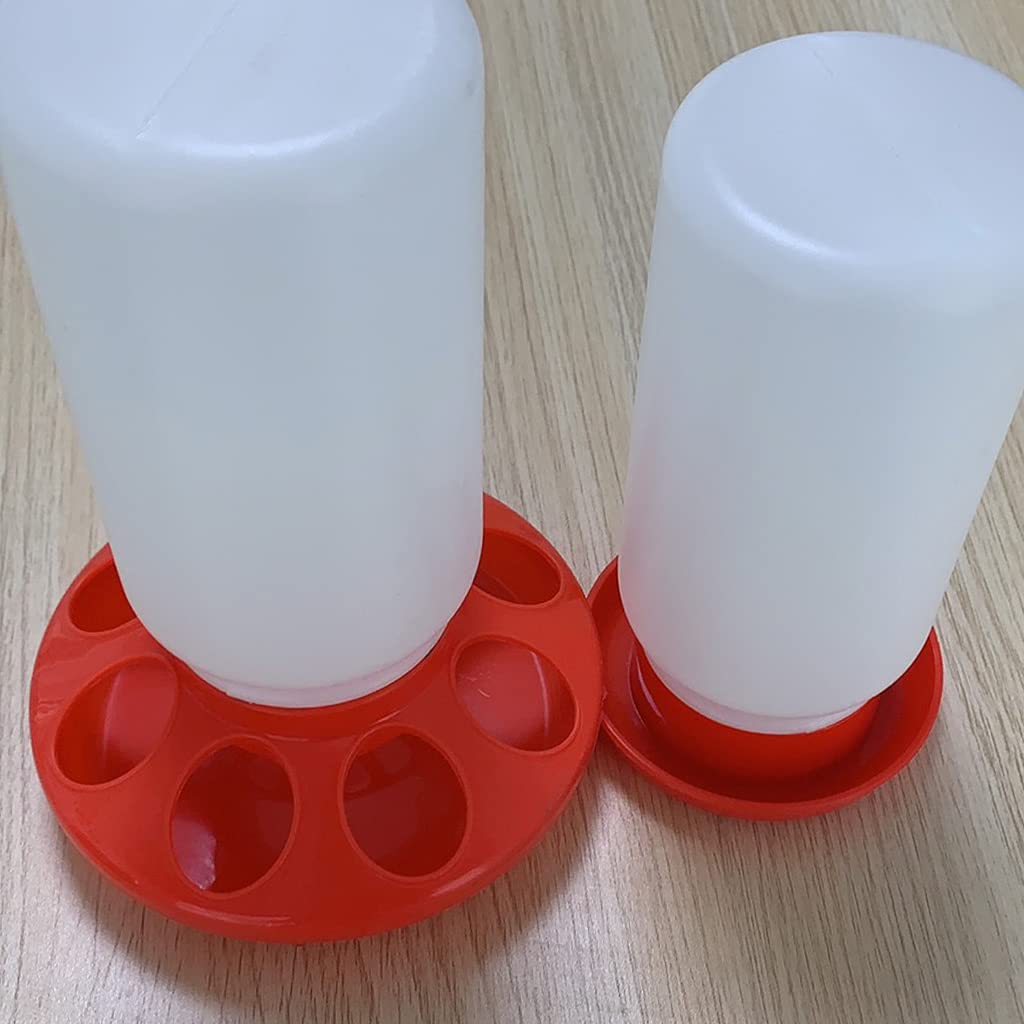 MinnowXY Chick Feeder and Waterer Combo 1 Quart Chicken Feeder 0.9 Quart Chicken Waterer Birds Poultry Feeding Equipment Plastic