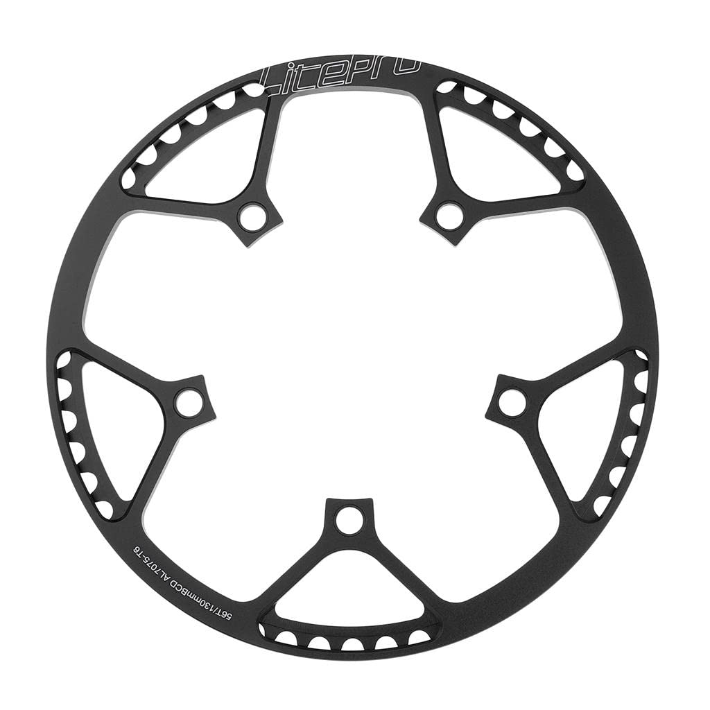 45T 47T 53T 56T 58T Chainring 130 BCD Single Speed Chain Ring Black 56T-image-31