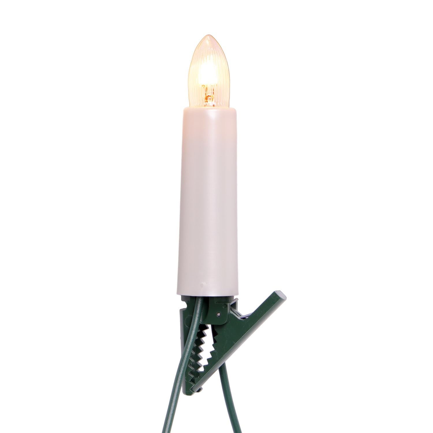CLGarden Edition NARVA Weihnachtsbaum Kerzenlichterkette 30 große Schaftkerzen in Perlmuttoptik Innen 17,4m Made in Germany 230V inkl. 3 Ersatzlampen