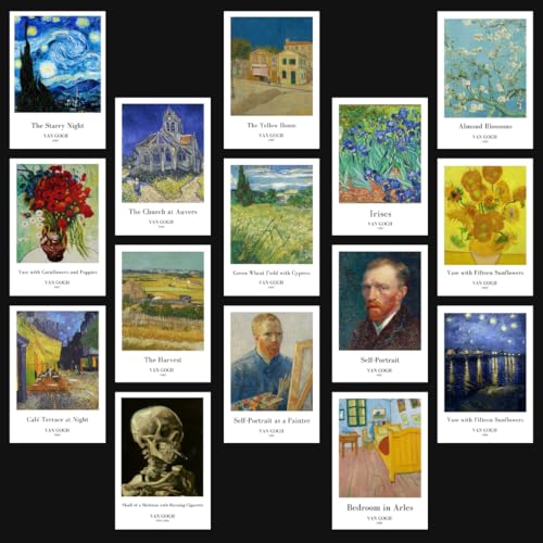 Image of Van Gogh Paintings Poster | Van Gogh Polaroids Mini Posters Kit (Set of 15) | Collage Kit Polaroid Size (8 x 6 cm) Posters for Phone Accessories, Bedroom, Office, Living room (Van Gogh Paintings)