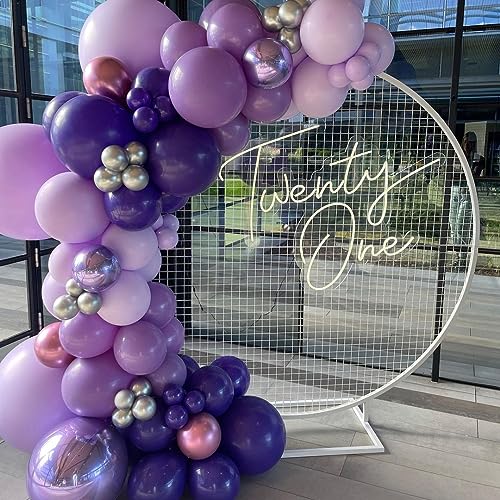 Image of KBZVNAF Dark Purple Latex Party Balloons 50 Pack 12 inch | Purple Helium Matte Balloons for Birthday Wedding Baby Shower Halloween Party Decorations