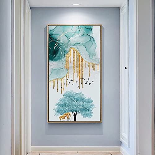 Diamond painting strass complet arbre 70x140cm pour salon et chambre adulte