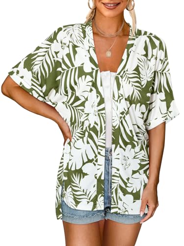 Image of MEROKEETY Women's 2026 Summer Lightweight Kimono Cardigan Short Sleeve Open Front Casual Loose Trendy Beach Cover Ups