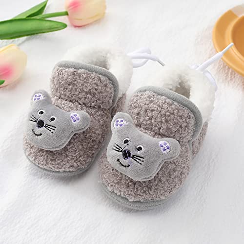 Unisex Little Child Booties Socks Shoes Artificial Woolen Slippers Fleece Warm Soft Non-slip Rubber Sole Booties4