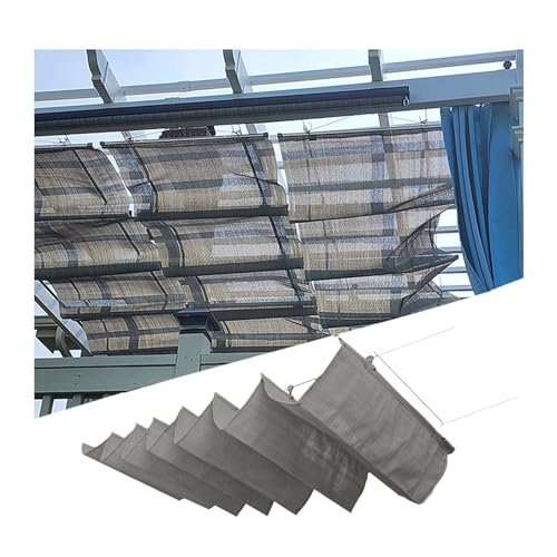 Retractable Wave Shade Sails,Roof Awning ?Telescopic Canopy Pergola Cover with Mounting Kit, Sun Protection Anti-UV, Outdoor Garden Patio Backyard Decoration Top Cover (Size : W1*L20m/W3.28*L65.62ft