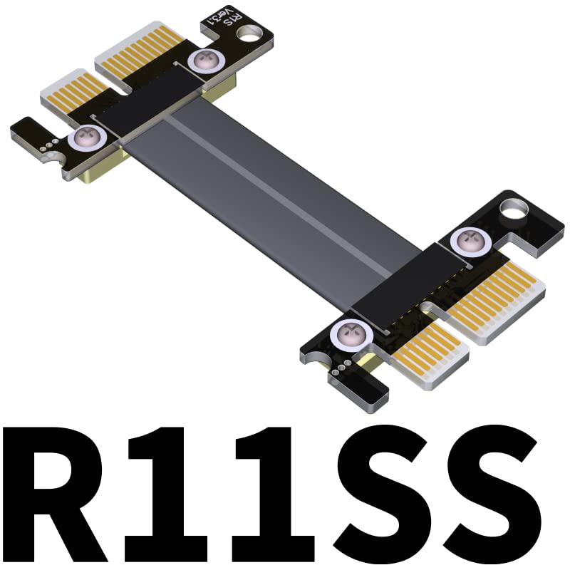 QJJ PCI Express x1 Jumpers para conector de borde, cable de 25cm, modelo R11NS (intercambio de señal Tx a Rx) miniatura 2