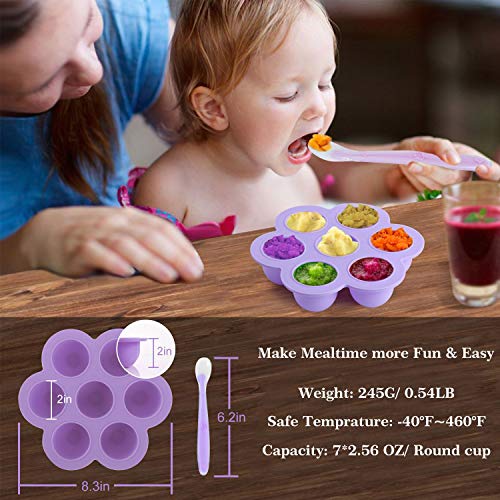 Image of 7PCS Silicone Egg Bites Mold Set with Steamer Rack for 6qt 8qt Instant Pot