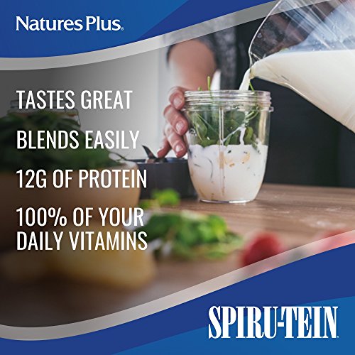 Naturesplus Spiru-Tein Gold Shake - Vanilla - 1.03 Lbs, Soy-Free Vegetarian Protein Powder - Whole Food Plant Based Meal Replacement - Natural Sustainable Energy - Gluten-Free - 13 Servings #TOP2