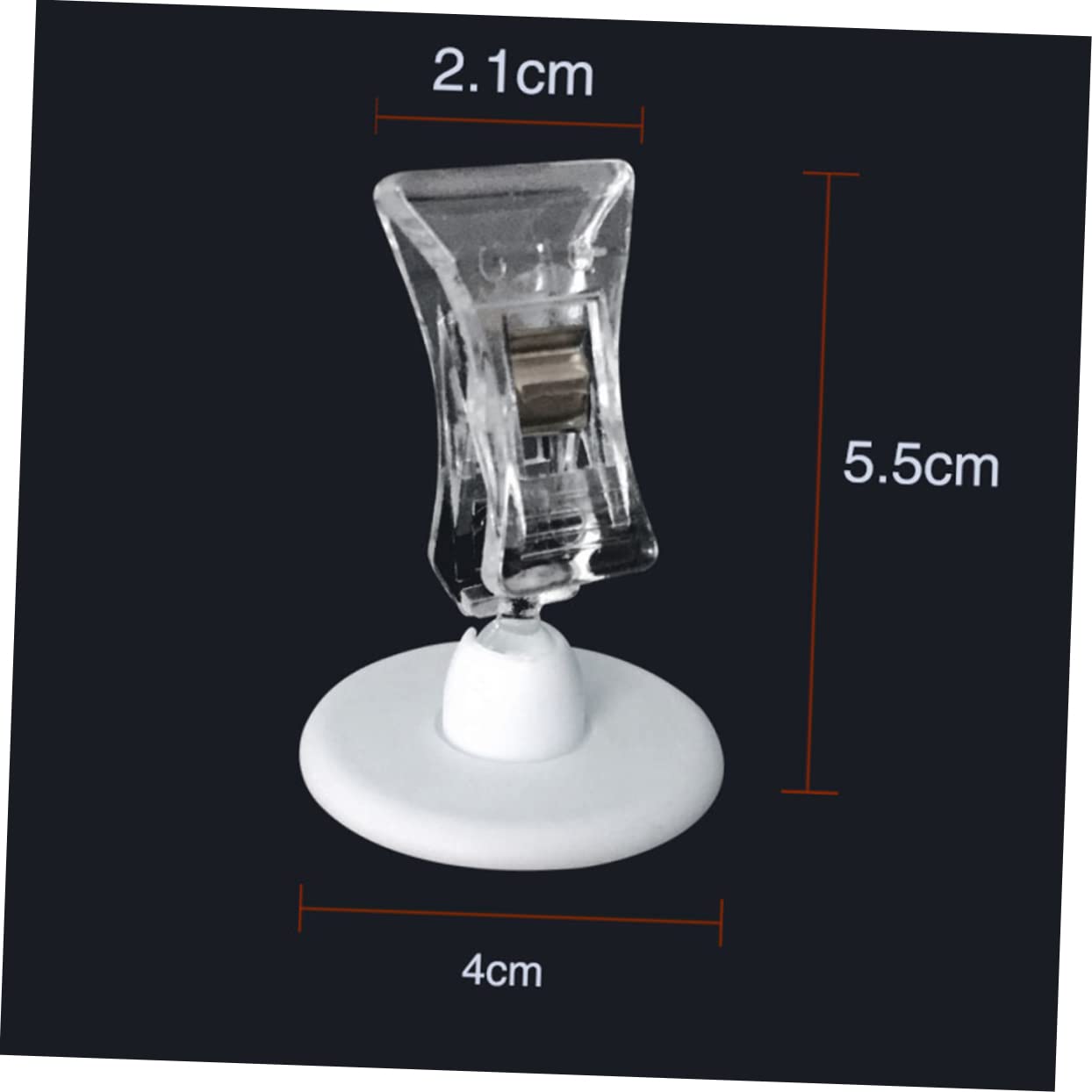 Uonlytech 16Pcs Clear Memo Clip Holder Table Note Stand for Photos Menus Name Cards for Graduation Parties Weddings Home Office Decor