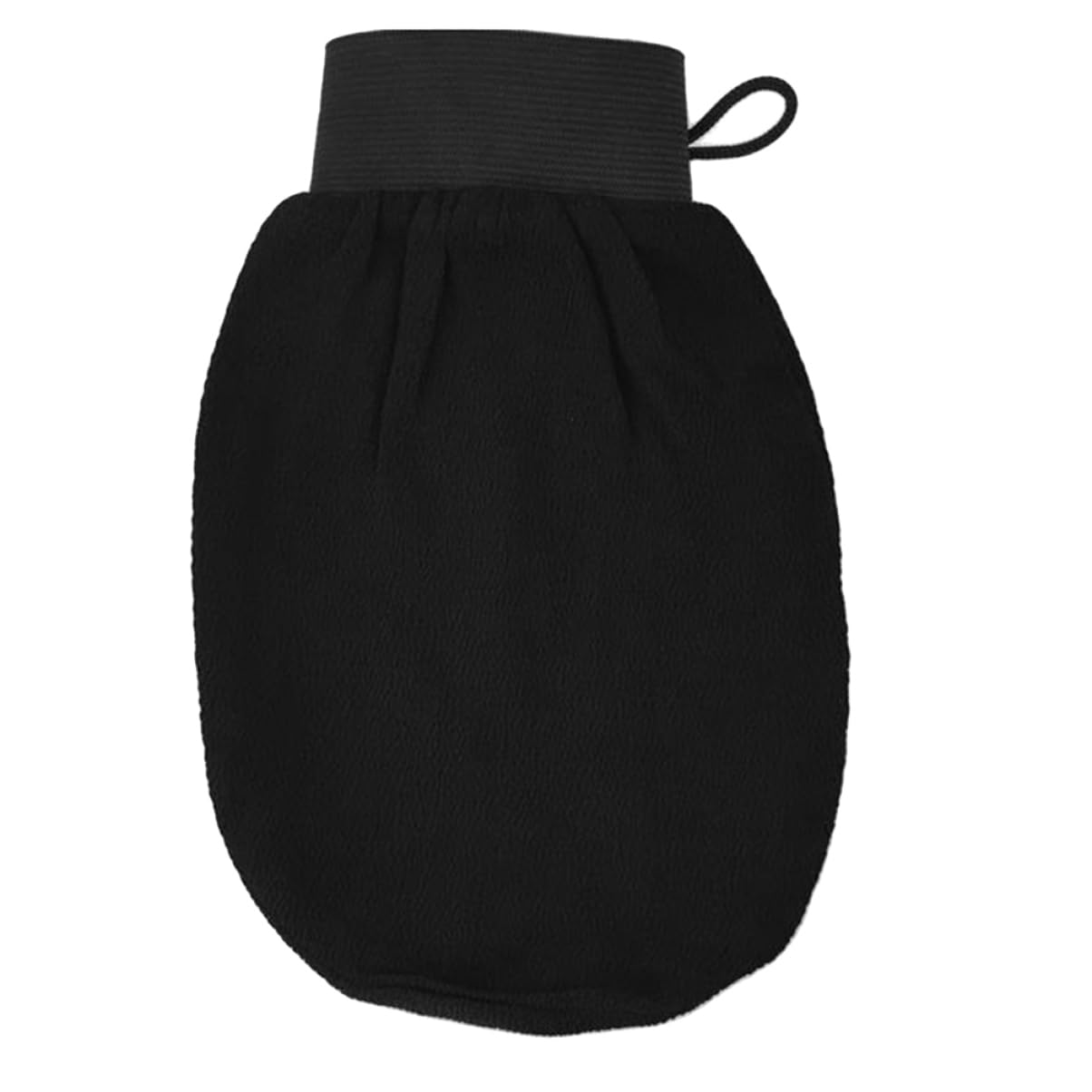 LIFKOME Bath Exfoliating Scrub Gloves Glove for Dead Skin Removal Fits for Men and Women Machine Washable Works with Soap and Black