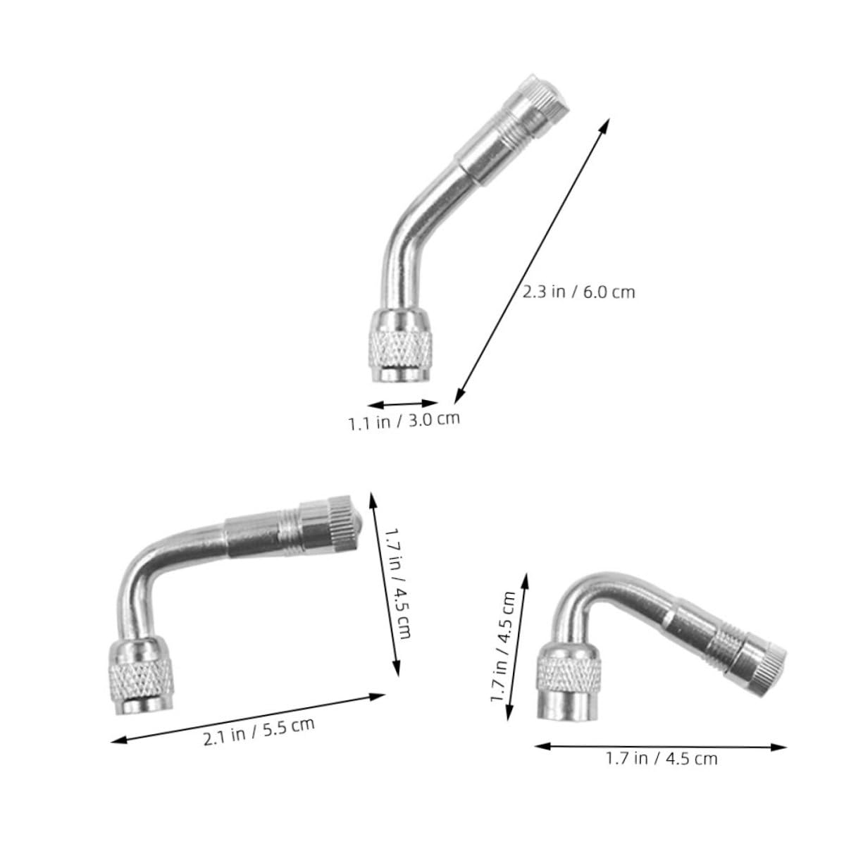 Happyyami 6Pcs Tire Valve Stem Extenders Extension Rods for Easy Access Compatible with Cars Suvs and Motorcycles Durable Air Tyre Extensions for Quick Inflation