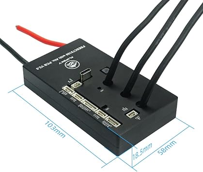 FLIPSKY 75100 V2.0 with Aluminum PCB with Power Switch Button Based on VESC for Electric Skateboard/Scooter/Ebike Speed Controller, 103*58*18.5mm, Black