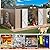 IRONCK 10x12FT Outdoor Storage Shed, Metal Garden Tool Shed with Breathable Vent and Lockable Doors, Outside Storage for Backyard, Poolside, Patio, Brown