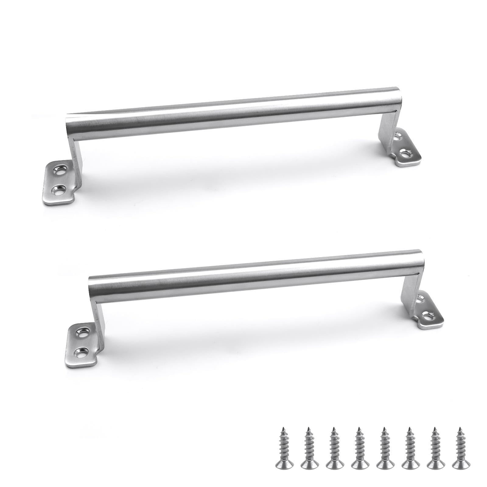 CMJSGG Sliding Door Handle, 2 Pieces Silver Furniture Handles, Garage Door Handle with Thickened Base, for Cabinet Doors, Barn Doors, Sliding Doors and Other Furniture 0XBIT
