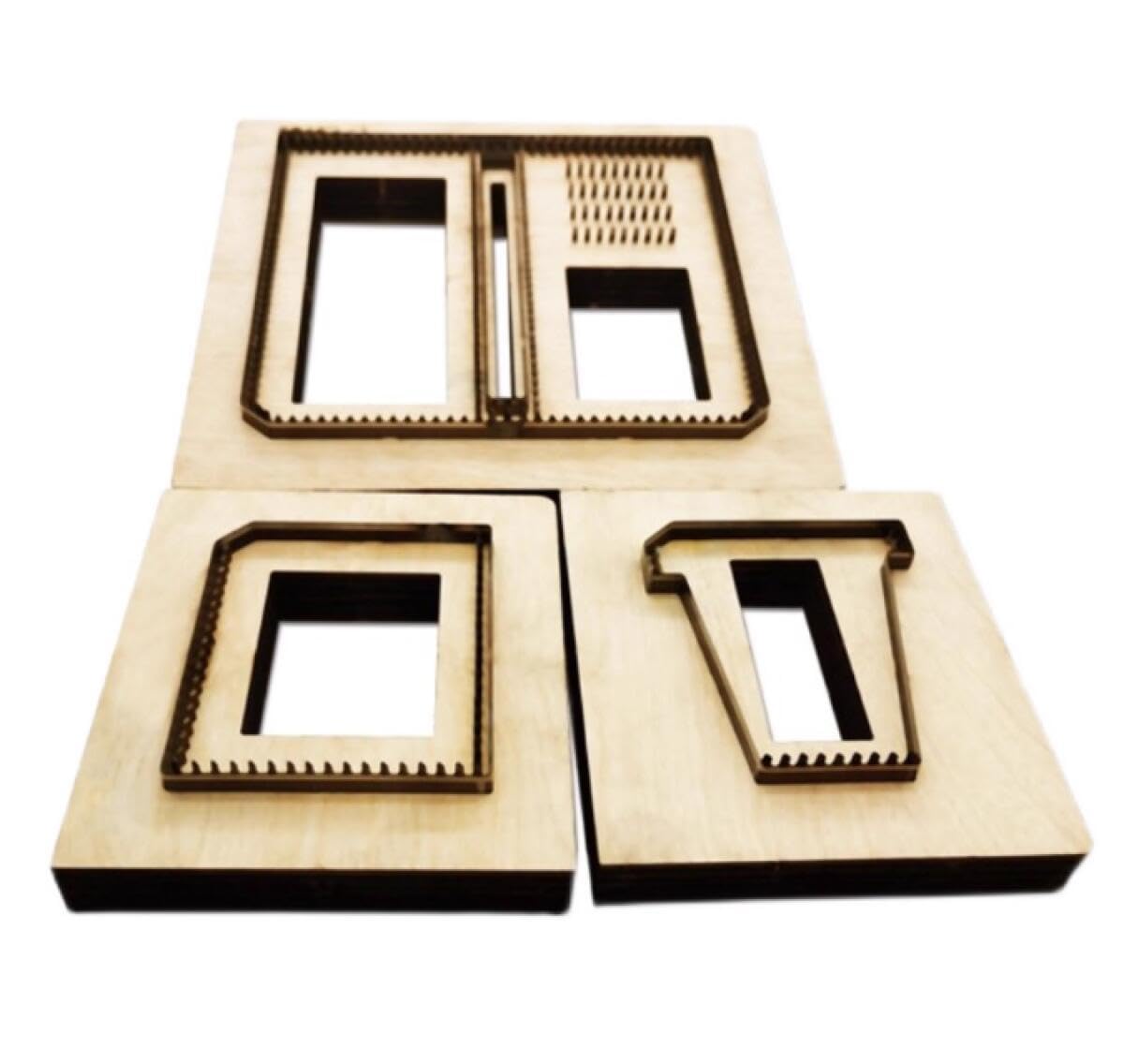 Fustella per punzonatura in pelle con cerniera, per raccoglitori, con base in legno, modello per goffratura