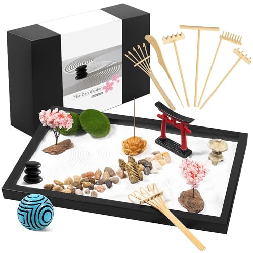 Wacloud Zen Garden Kit for Desk Decor – Japanese Mini