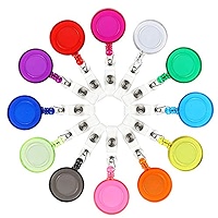 JANYUN 50Pcs Retractable Badge Reel Clips Holder Mixed Solid Color Nurse ID Badge Holder For Hanging ID Card Name Keychain JANYUN 50Pcs Retractable Badge Reel Clips Holder Mixed Solid Color Nurse ID Badge Holder For Hanging ID Card Name Keychain