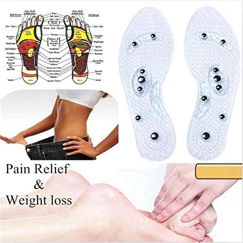 Magnetic Insoles for Women and Men Weight Loss Adjustable Silicone Magnetic Therapy Insole