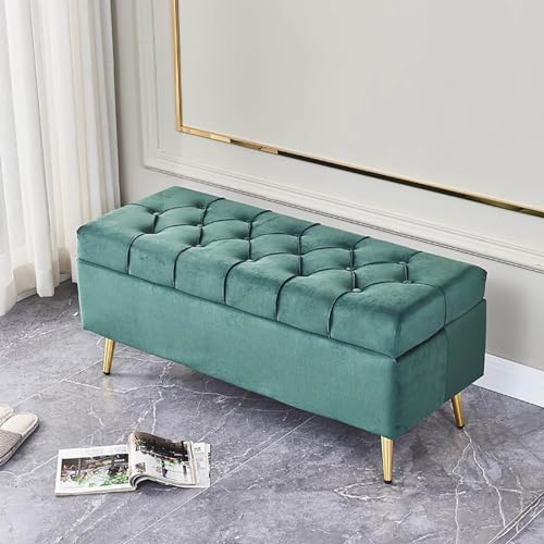 XDAWQP Taburete Moderno con reposapiés tapizado en Forma de Cubo de Almacenamiento Suave para decoración de Dormitorio, 40,6 x 40,6 x 45,7 cm,G 60x40x45cm
