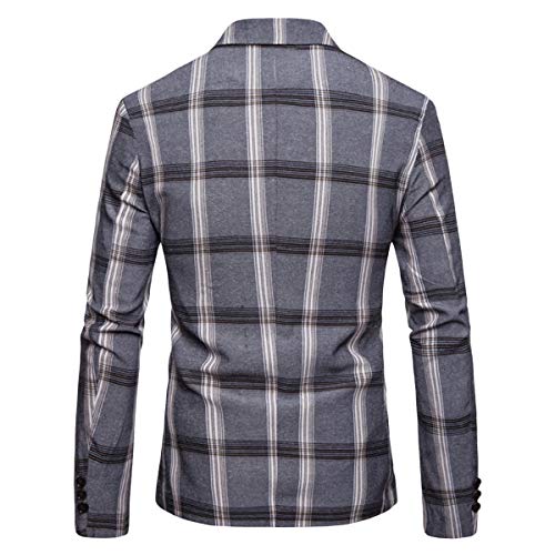 Men's Casual Suit Blazer Jackets Lightweight One Button Sport Coats Slim Fit Floral Plaid Print Business Daily Blazer #TOP2