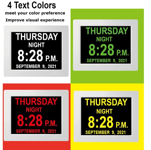 Digital Clock with 16 Alarms & Remote Control, 8" Large AM/PM, Bedroom Wall Day Date Clock for Memory Loss Seniors Dementia Alzheimer's or School Kids Digital Clock with 16 Alarms & Remote Control, 8" Large AM/PM, Bedroom Wall Day Date Clock for Memory Loss Seniors Dementia Alzheimer's or School Kids