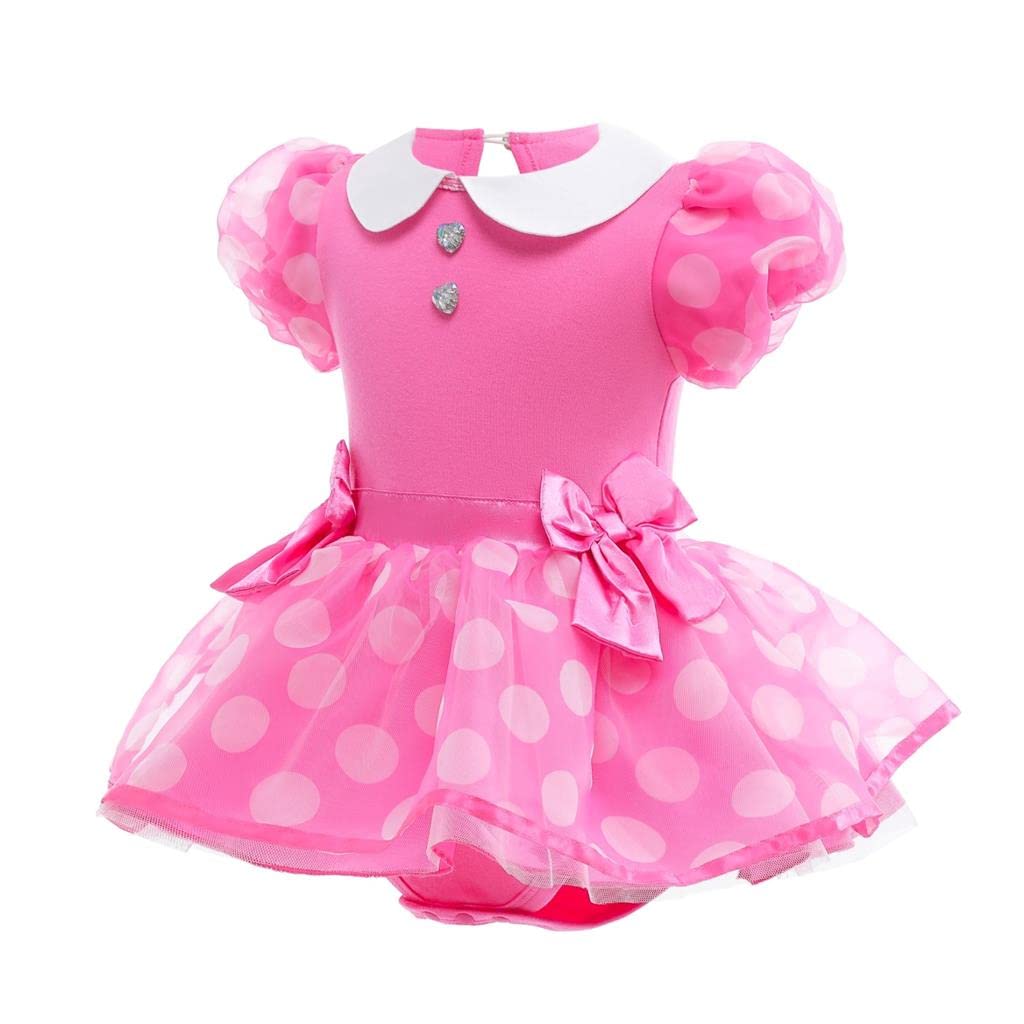 Lito Angels Disfraz de Carnaval de Princesa para Bebé Niñas Body Mono Mamelucos Onesie Vestido con Diadema - 3
