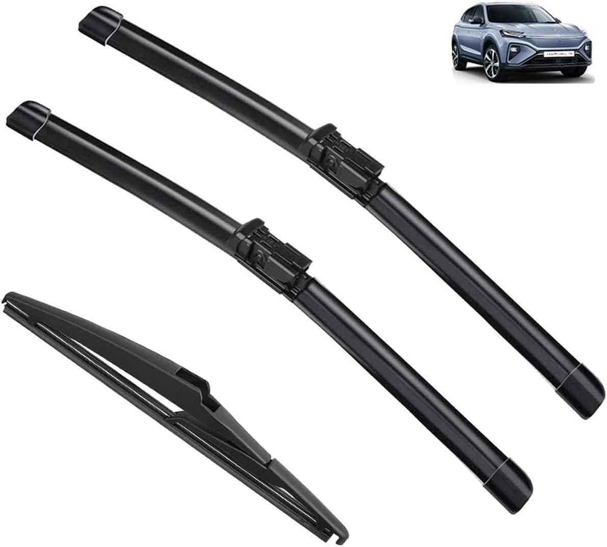 PLAKDFUU Wiper Blades Front Rear Set for MG Marvel R 2021 2022 2023 - Silent & Streak-Free