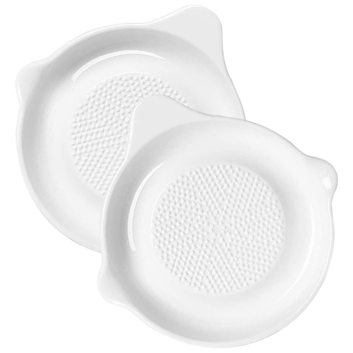 Luxshiny Set de 2 Ralladores de Cerámica para Ajo y Jengibre, Herramienta Multifunción para Moler Alimentos, Resistente y Fácil de Usar Cocina