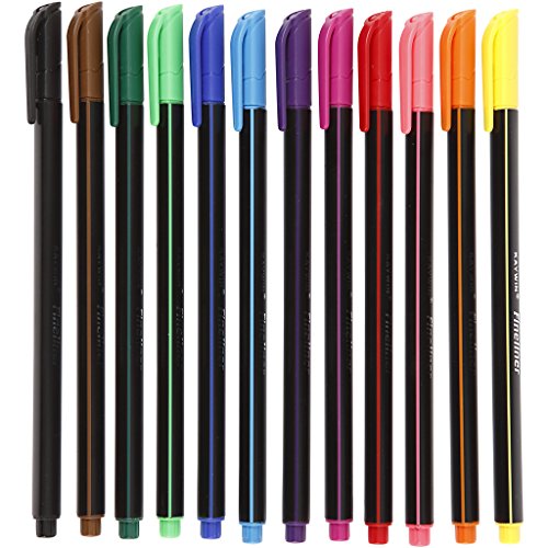 Colortime Fineliner, largeur de ligne: 0,6-0,7 mm, asstd. couleurs, 12pcs Cover