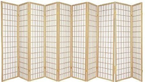 10 Panel Room Divider Square Design - Black