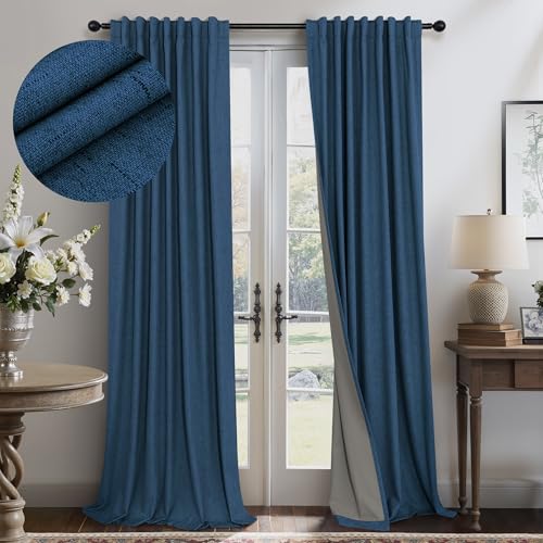 Navy Blue Blackout Curtains 96