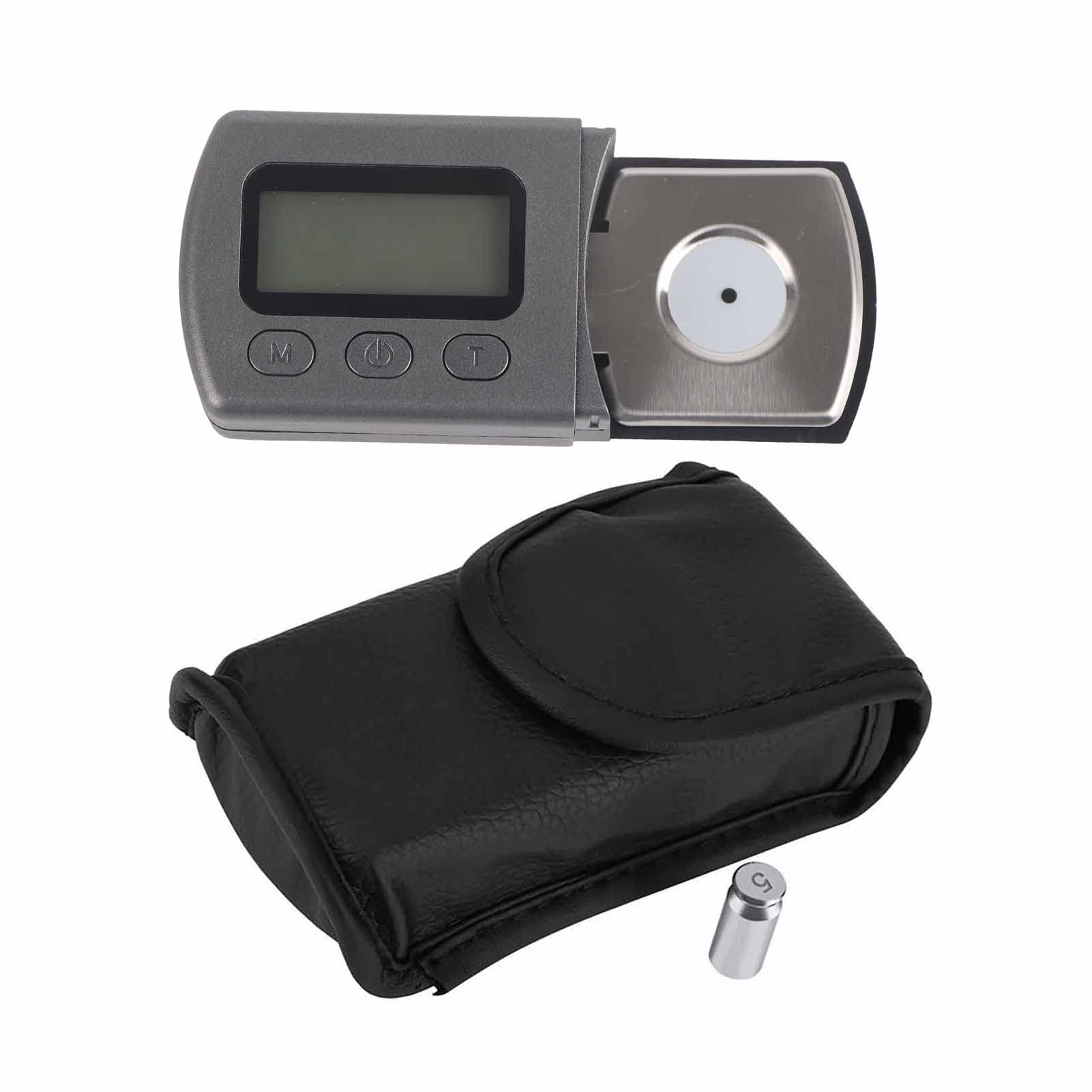 ASHATA Digital Turntable Stylus Force Scale Gauge, LCD Digital Cartridge Stylus Tracking Force Gauge Scale 0.01g with 5g Calibration Weight, for Tonearm Phono Cartridge