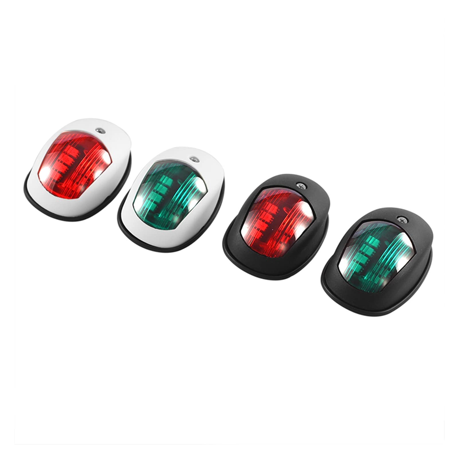2pcs / set universale ABS LED. Lampada del segnale di avvertimento luminoso navigazione for la lampada yacht della barca marina Trailer rimorchio Van 10V-30V Per la navigazione e la pesca(White)