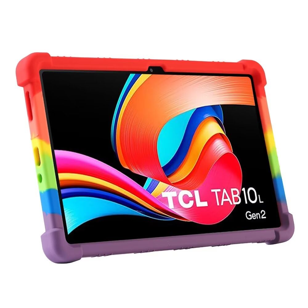 Custodia Per TCL TAB10L Gen2 10.1 Pollici – Cover Ultra Leggera In Silicone Con Supporto Incorporato, Antiurto, Nero