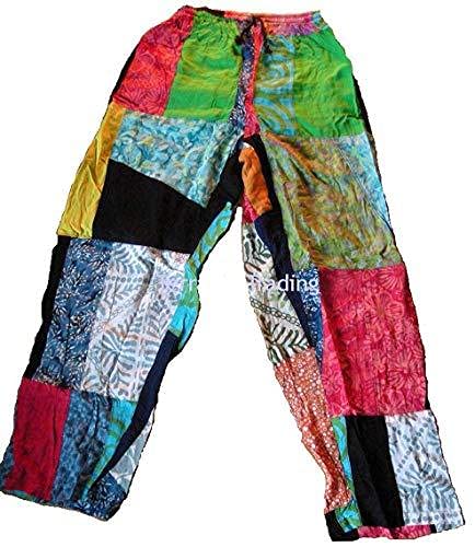 Terrapin Trading Ltd Fair Trade Indonesian Patchwork Hippy Festy Trousers Pants S M L XL 8 10 12 18 Cover