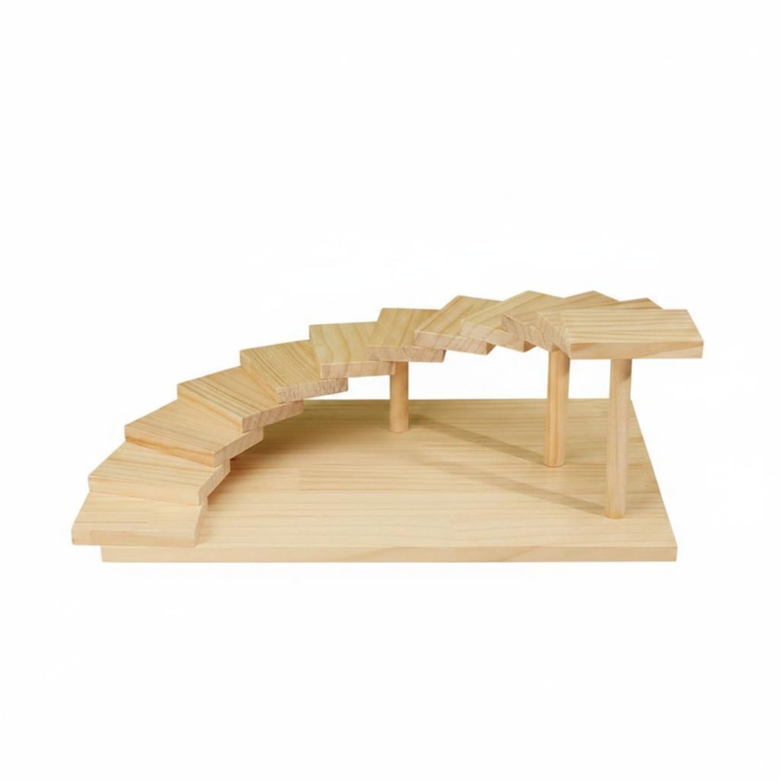 Plato Escalonado de Madera Estilo Japonés Bandeja Rústica Decoración Creativa Vajilla para Restaurante , Escalera De 12 Peldaños Cuadrada