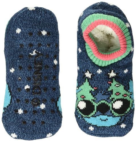 Image of Disney Women's Lilo & Stitch Holiday Single Cuffer Slipper Socks