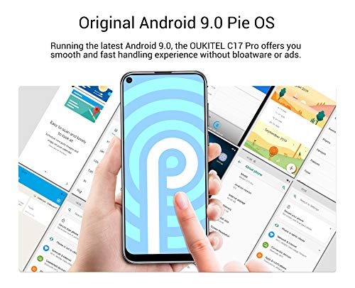 Unlocked Cell Phone,OUKITEL C17 Pro 6.35 inch Android 9.0 4G Dual SIM Mobile Phone,T-Mobile, AT&T Phone,64GB+4GB RAM Triple Camera Unlocked Smartphone,Black - Thumbnail 3