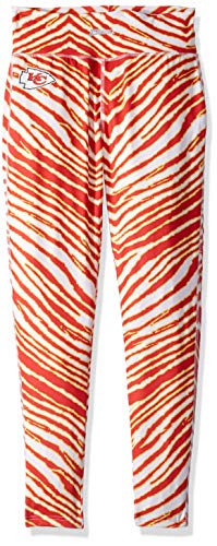 Zubaz NFL Women's Zebra Leggings, Kansas City Chiefs Medium