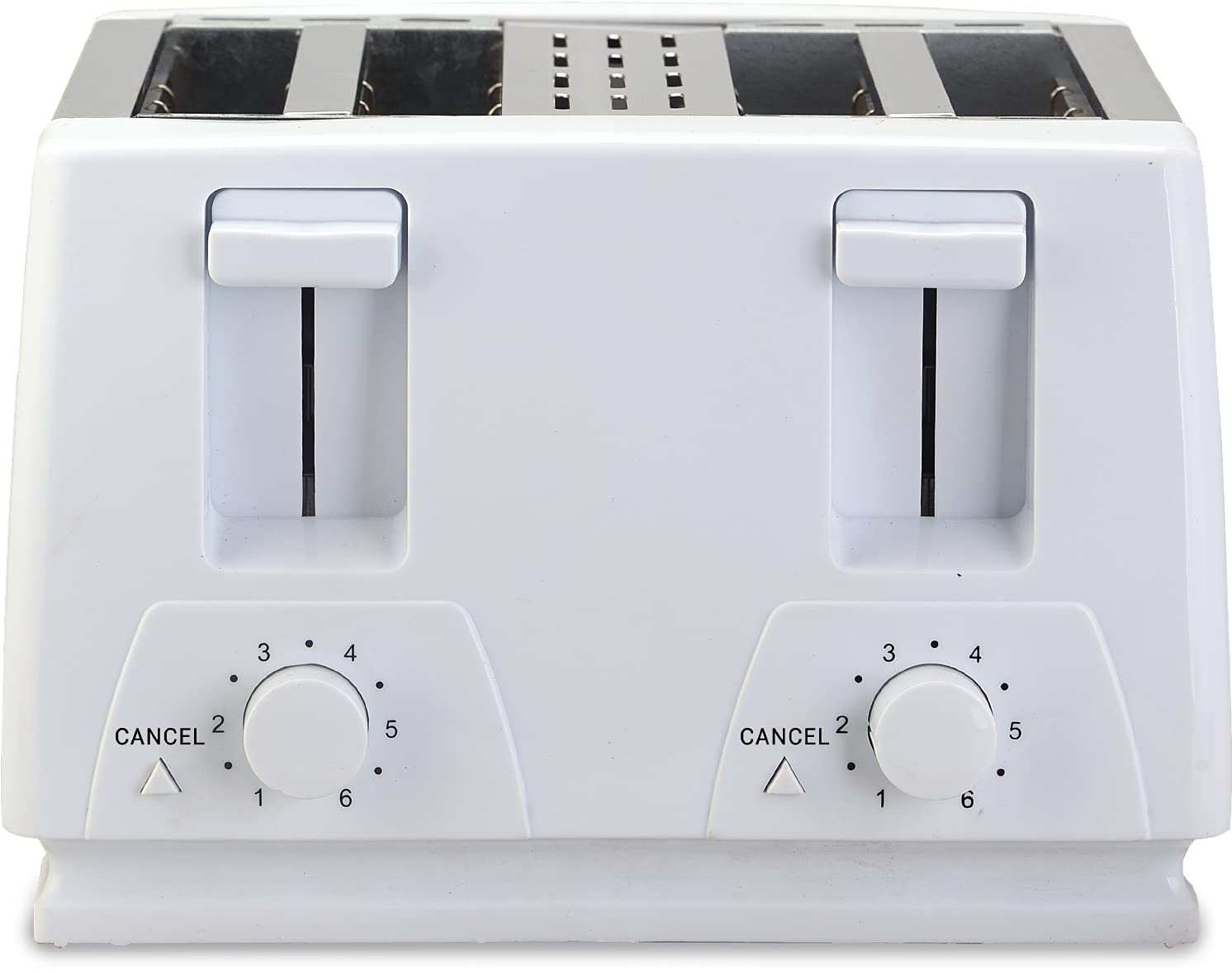 EUROSTAR ET742W 4-Slice Stainless Steel Toaster, White