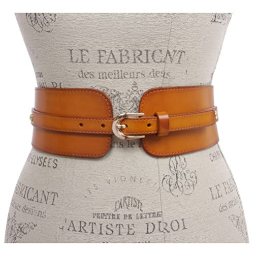 Women's High Waist Elastic Linked Cowhide Stretch Tapered Comfort Leather Belt2