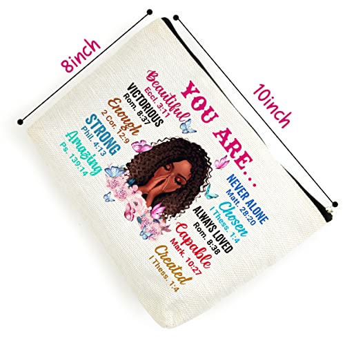 African American Cosmetic Bag Gift - You are Unique Special Lovely Chosen Forgiven Travel Makeup Zipper Bag Black Girl & Women Inspirational Gifts for Friends,Sisters3