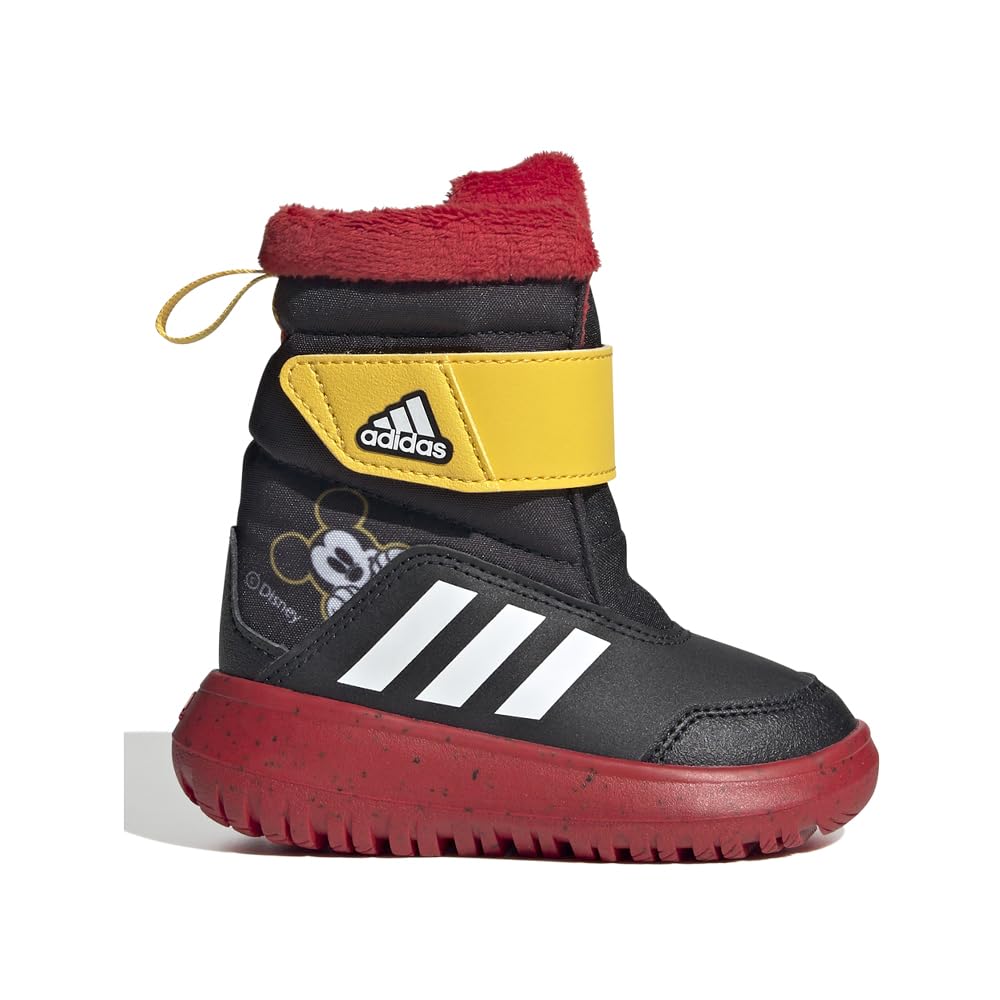 adidas Infant Boys Winterplay Mickey Pull On Casual Boots Ankle - Black - Size 5 M
