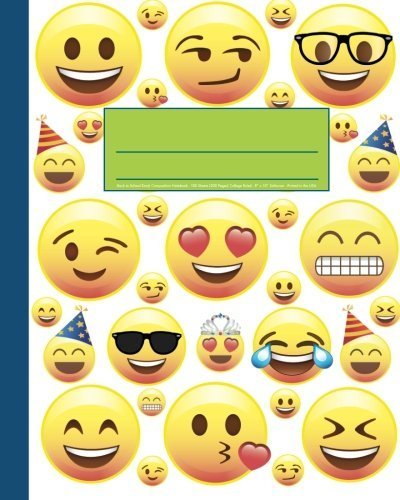 Back to School Emoji Composition Notebook: 8x10 College Ruled Journal ...