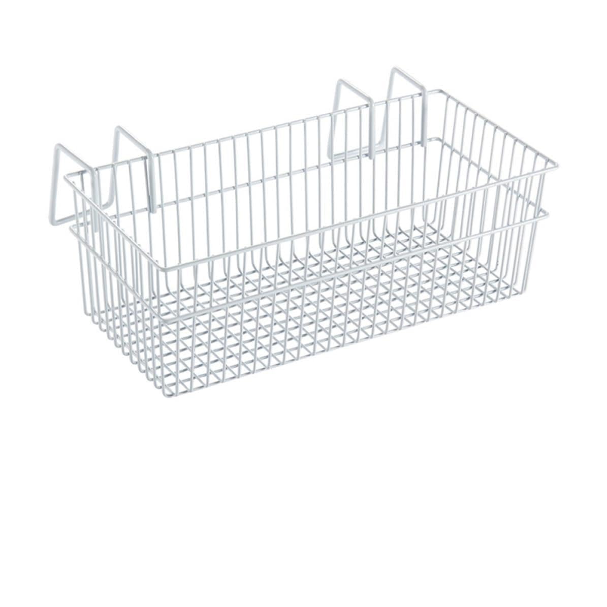 Panier de rangement suspendu blanc pour libérer l'espace encombré des bureaux