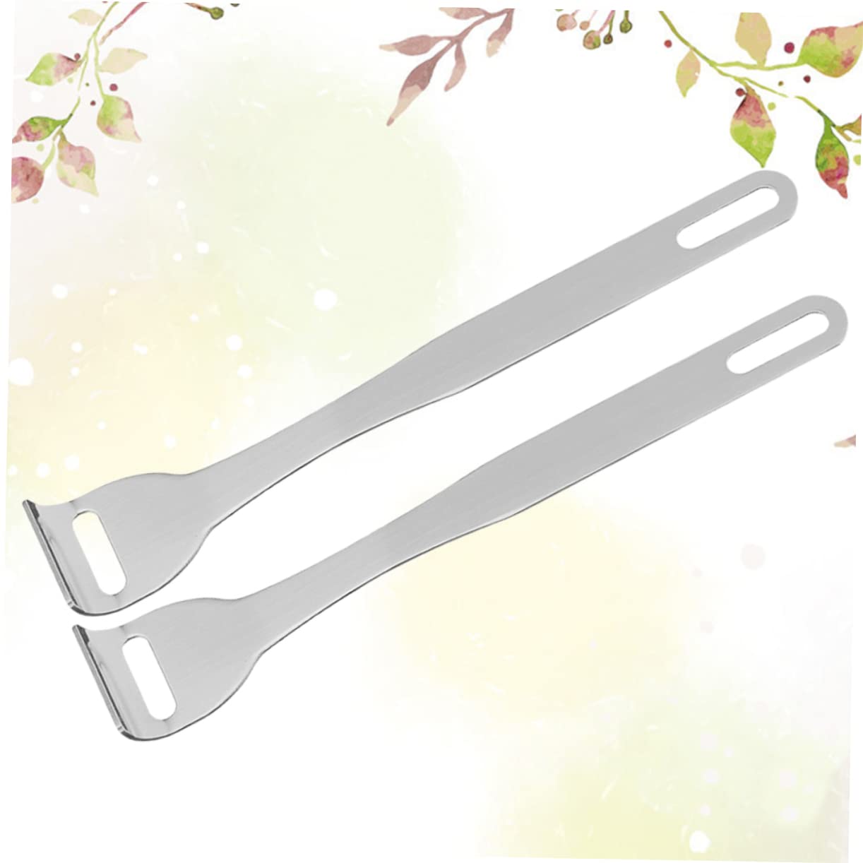 ARTSEWPLY 2pcs Stainless Steel Tongue Scraper for Bad Breath Relief Oral Easy to Use and Clean