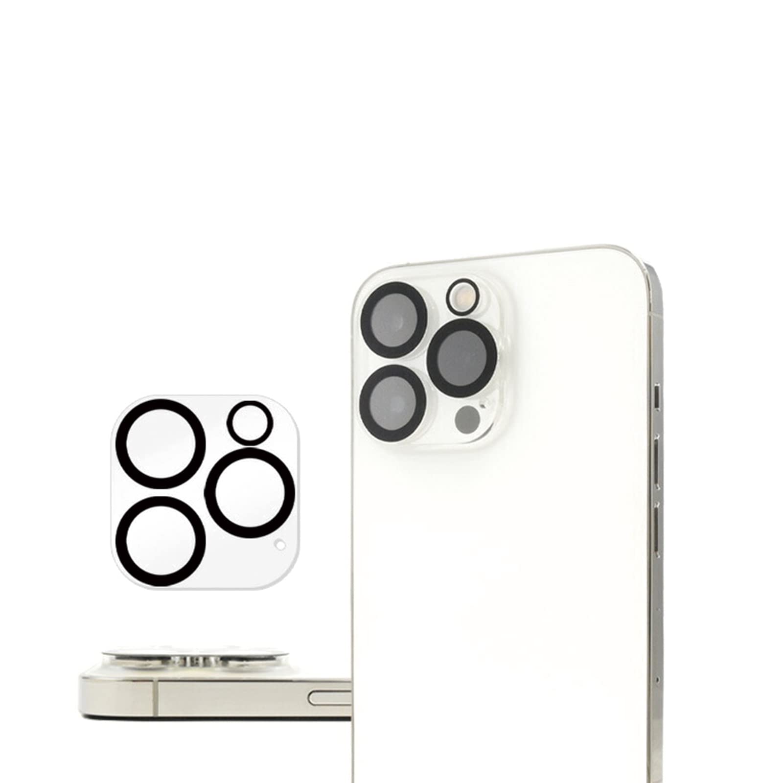 (2枚セット) iphone13プロ カメラカバー / iphone13プロマックス カメラカバー 3眼レンズ保護 硬度9H キズ防止 防塵防指紋 気泡ゼロ 黒縁取り 3眼レンズ保護 露出オーバー防止 高透過率 iphone13pro カメラ保護 用 カメラフィルム レンズ 保護カバー 强化ガラス