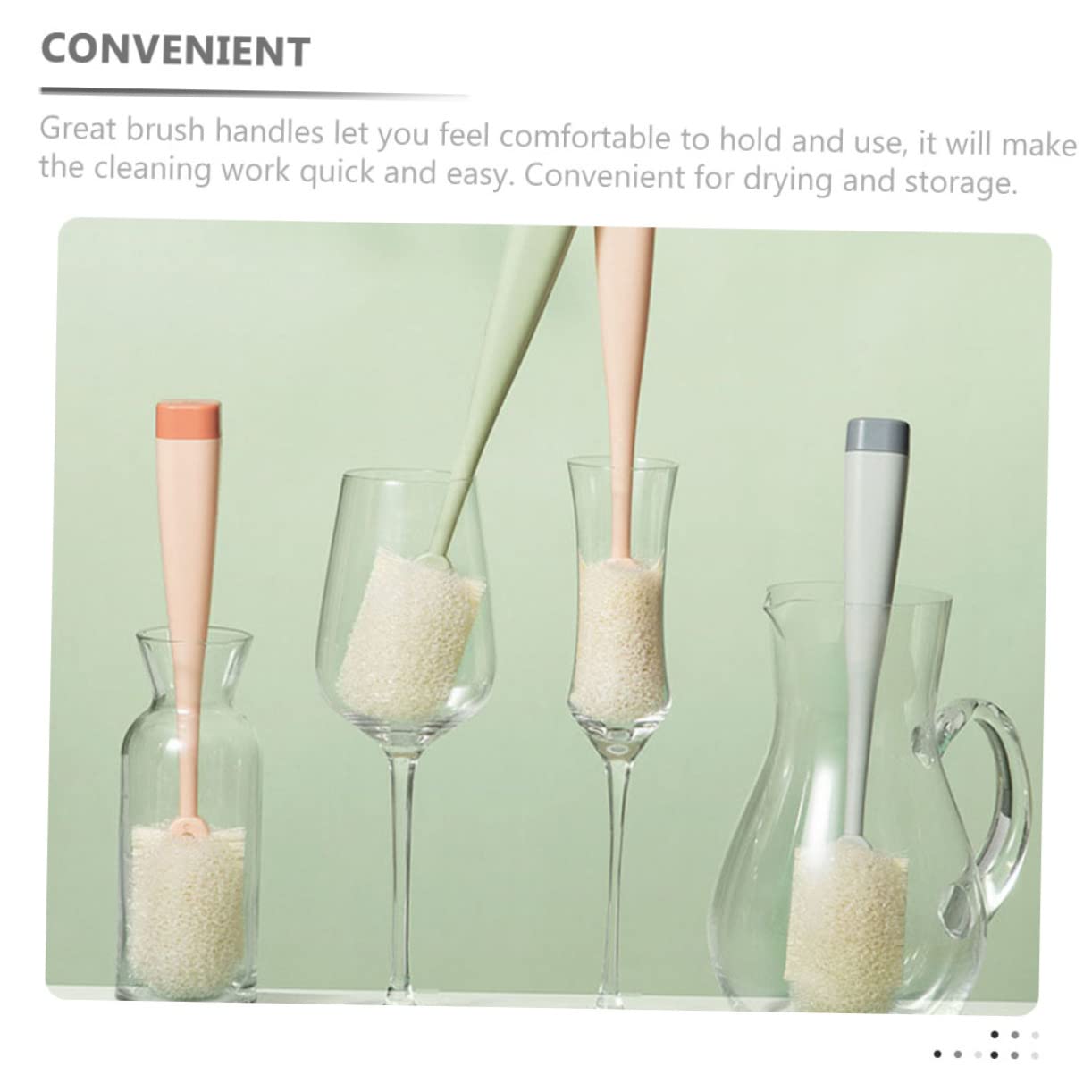 3 Set Pennello A Tazza Pennello Detergente Per Bottiglie Bottiglia Scovolino Per Bottiglie Scovolino Borraccia Per La Pulizia Delle Tazze Lavabottiglie 3 Pezzi*3