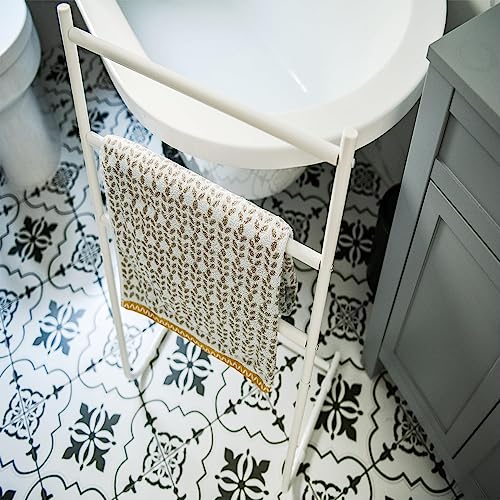 Yorkshire Homeware 3 Tier Towel Rails Towel Holder Toilet Roll Free Standing Towel Stand Towel Drying Rack Towel Rack Towel Holder Stands Metal Towel Rack Scarf Rack Coat Rack Drying Shelf (White) - Cosy Home Interiors Yorkshire Homeware 3 Tier Towel Rails Towel Holder Toilet Roll Free Standing Towel Stand Towel Drying Rack Towel Rack Towel Holder Stands Metal Towel Rack Scarf Rack Coat Rack Drying Shelf (White) - Image 4